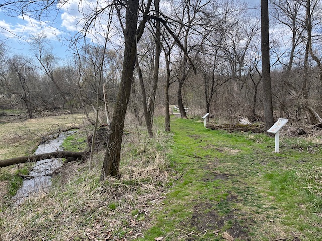 Improvements along the Hildebrand Conservancy trail storywalk trail 5