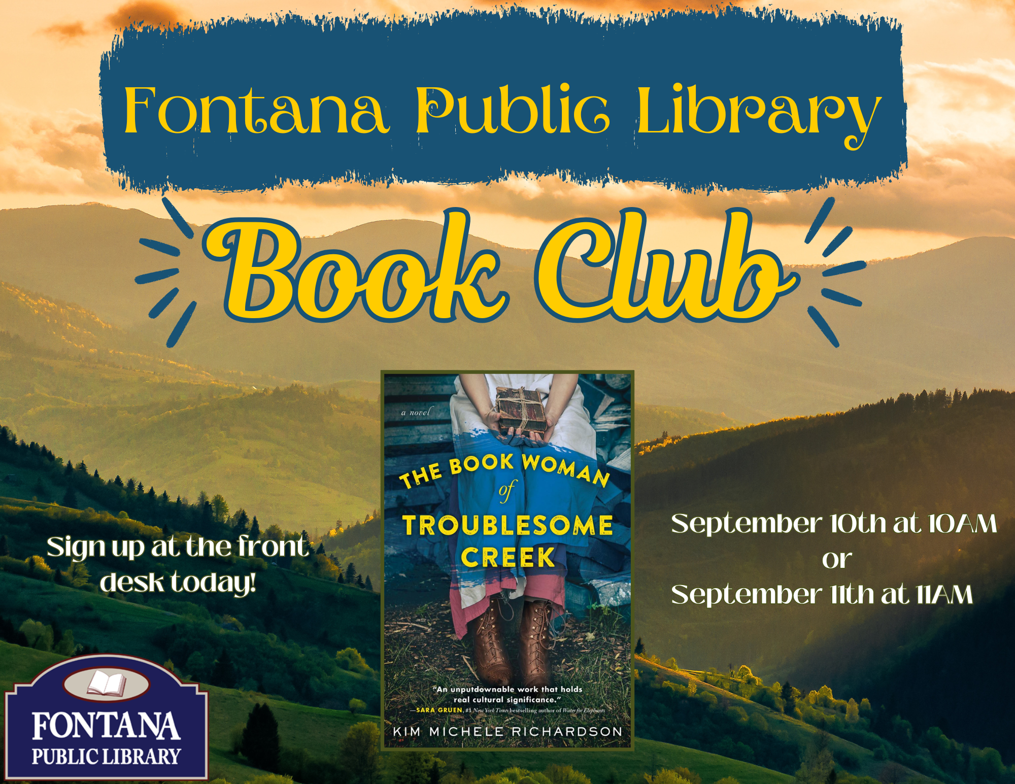 Fontana Book Club Sept 2025 September